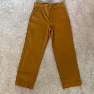Everlane Women's Pants in Mustard Brown
